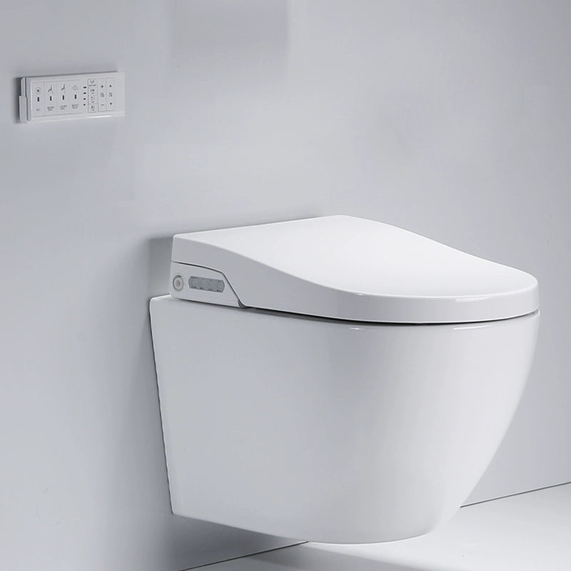Modern Wall Hung Toilet Set with Temperature Control and Heated Seat Clearhalo 'Bathroom Remodel & Bathroom Fixtures' 'Bidets' 'Home Improvement' 'home_improvement' 'home_improvement_bidets' 'Toilets & Bidets' 8046545