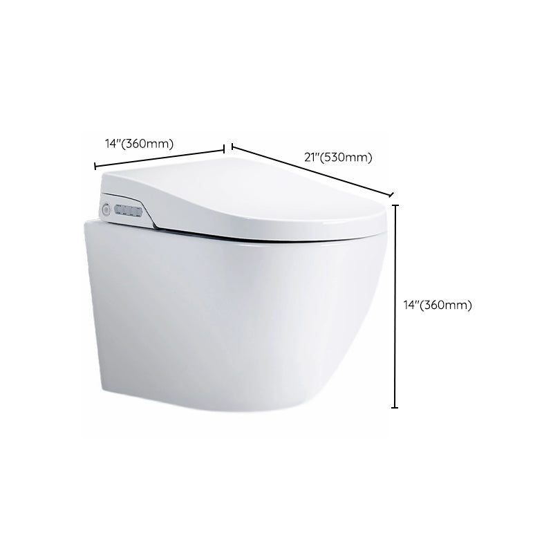 Modern Wall Hung Toilet Set with Temperature Control and Heated Seat Clearhalo 'Bathroom Remodel & Bathroom Fixtures' 'Bidets' 'Home Improvement' 'home_improvement' 'home_improvement_bidets' 'Toilets & Bidets' 8046552