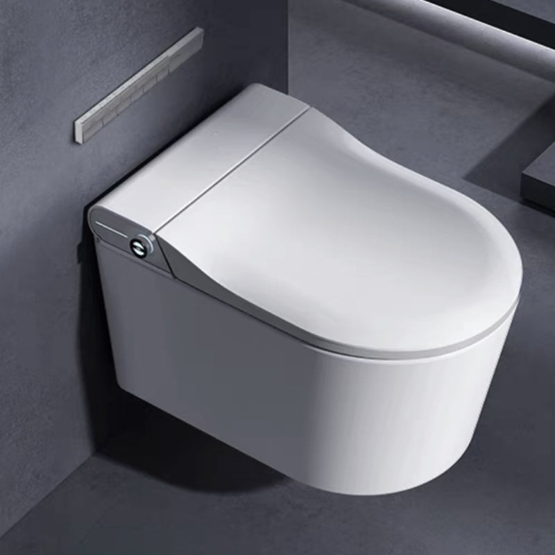 Wall Hung Toilet Set with Warm Air Dryer and Foot Sensor Flushing Type White Clearhalo 'Bathroom Remodel & Bathroom Fixtures' 'Bidets' 'Home Improvement' 'home_improvement' 'home_improvement_bidets' 'Toilets & Bidets' 8046554