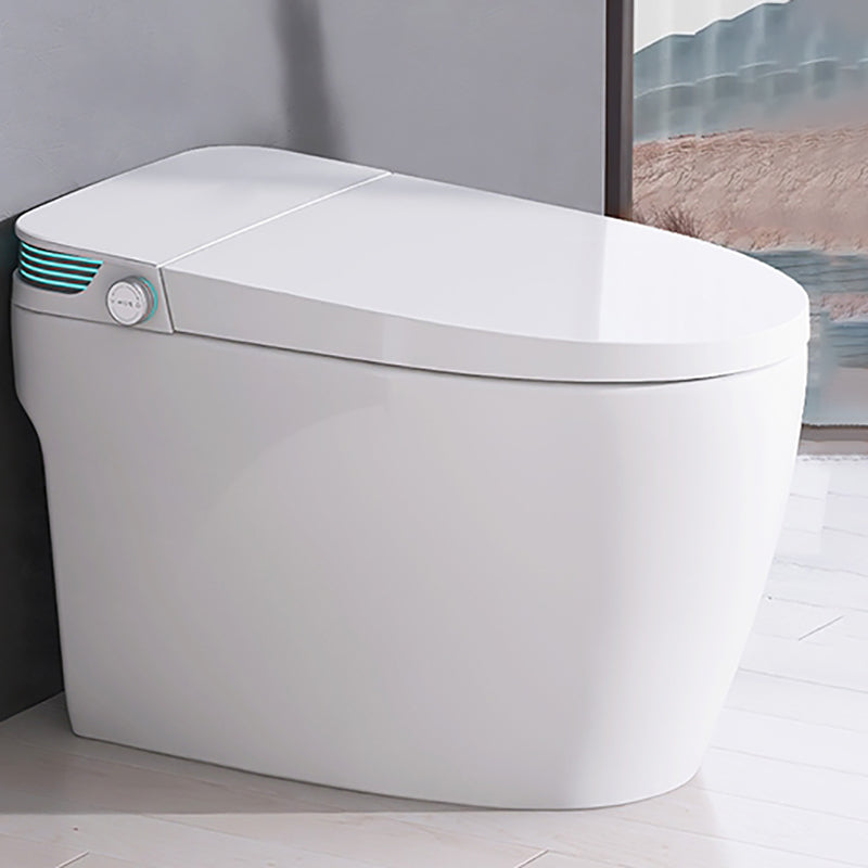Contemporary Floor Mount Bidet with Warm Air Dryer and Remote Clearhalo 'Bathroom Remodel & Bathroom Fixtures' 'Bidets' 'Home Improvement' 'home_improvement' 'home_improvement_bidets' 'Toilets & Bidets' 8046565