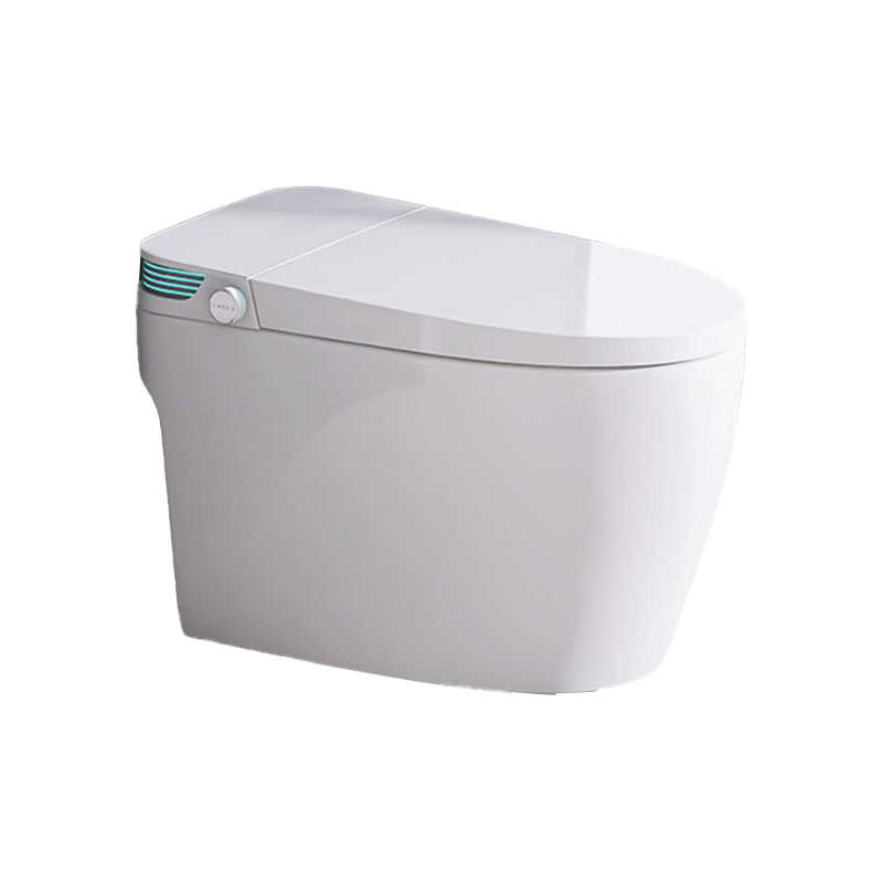 Contemporary Floor Mount Bidet with Warm Air Dryer and Remote Automatic Lid Clearhalo 'Bathroom Remodel & Bathroom Fixtures' 'Bidets' 'Home Improvement' 'home_improvement' 'home_improvement_bidets' 'Toilets & Bidets' 8046566