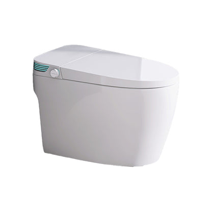Contemporary Floor Mount Bidet with Warm Air Dryer and Remote Automatic Lid Clearhalo 'Bathroom Remodel & Bathroom Fixtures' 'Bidets' 'Home Improvement' 'home_improvement' 'home_improvement_bidets' 'Toilets & Bidets' 8046566