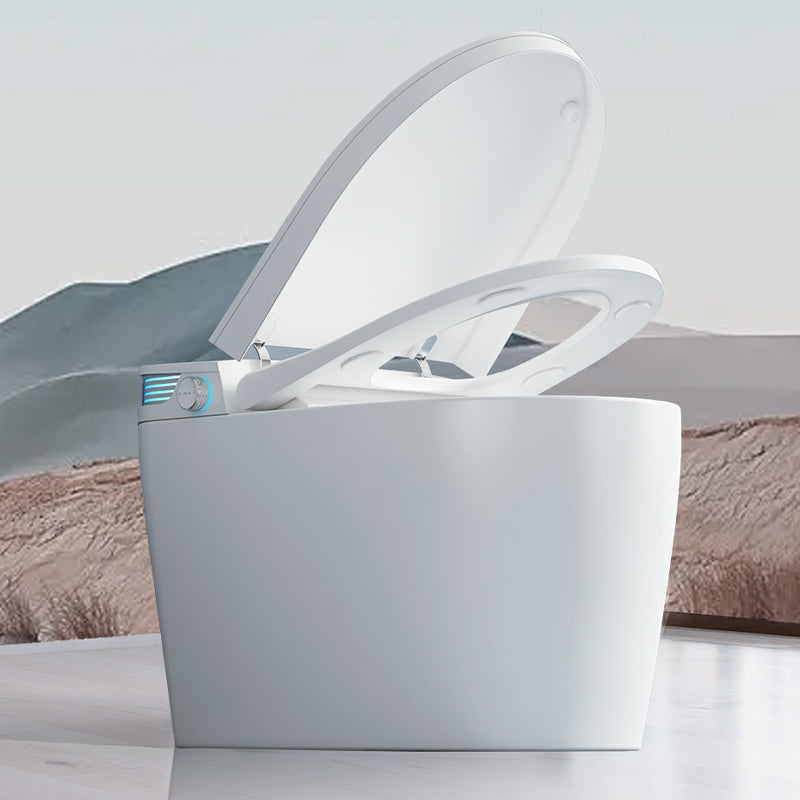 Contemporary Floor Mount Bidet with Warm Air Dryer and Remote Clearhalo 'Bathroom Remodel & Bathroom Fixtures' 'Bidets' 'Home Improvement' 'home_improvement' 'home_improvement_bidets' 'Toilets & Bidets' 8046568