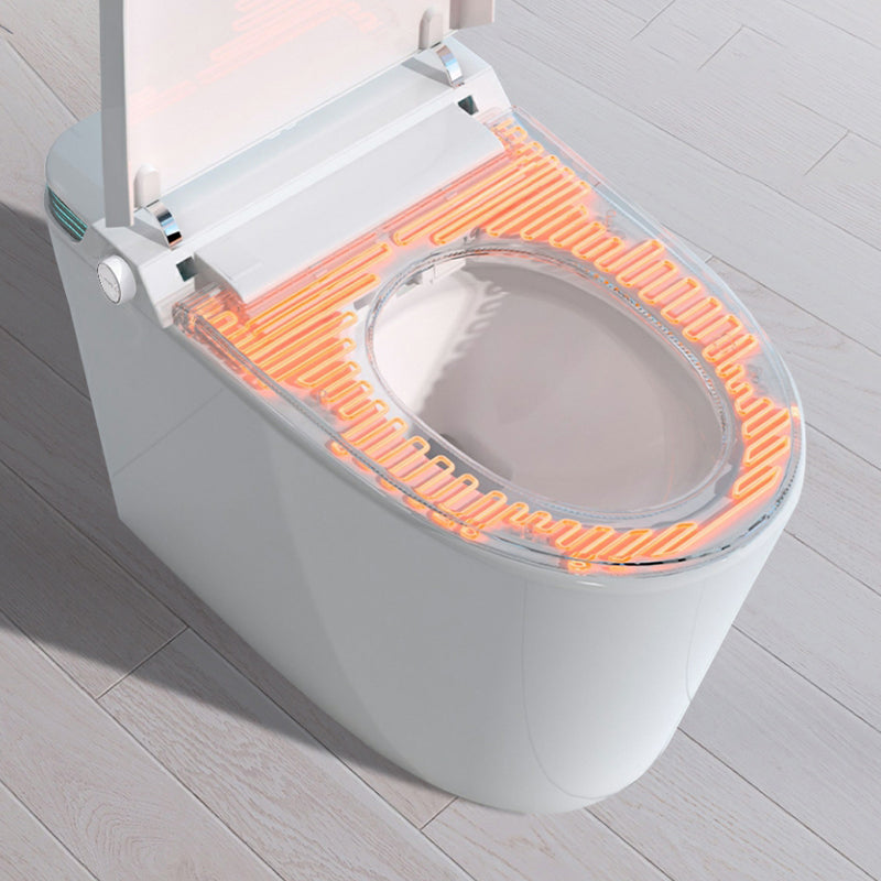 Contemporary Floor Mount Bidet with Warm Air Dryer and Remote Clearhalo 'Bathroom Remodel & Bathroom Fixtures' 'Bidets' 'Home Improvement' 'home_improvement' 'home_improvement_bidets' 'Toilets & Bidets' 8046569