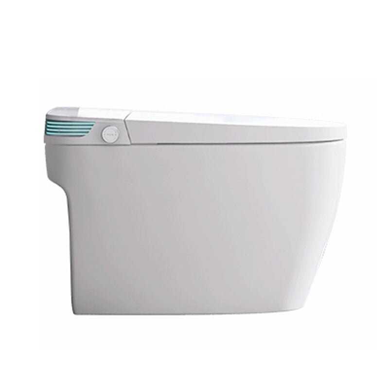 Contemporary Floor Mount Bidet with Warm Air Dryer and Remote Clearhalo 'Bathroom Remodel & Bathroom Fixtures' 'Bidets' 'Home Improvement' 'home_improvement' 'home_improvement_bidets' 'Toilets & Bidets' 8046570