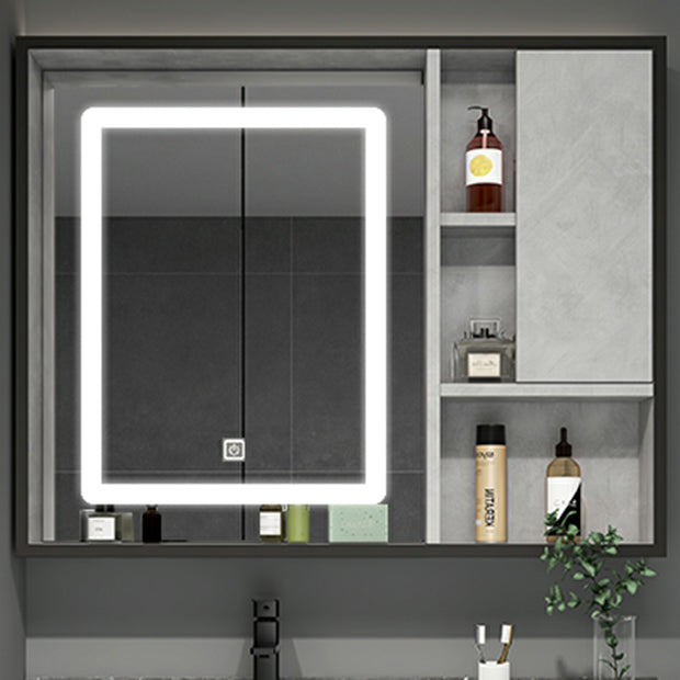 Modern Wall Mount Stone Bathroom Vanity Set with Doors Mirror Clearhalo 'Bathroom Remodel & Bathroom Fixtures' 'Bathroom Vanities' 'bathroom_vanities' 'Home Improvement' 'home_improvement' 'home_improvement_bathroom_vanities' 8052288