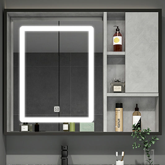 Modern Wall Mount Stone Bathroom Vanity Set with Doors Mirror Clearhalo 'Bathroom Remodel & Bathroom Fixtures' 'Bathroom Vanities' 'bathroom_vanities' 'Home Improvement' 'home_improvement' 'home_improvement_bathroom_vanities' 8052288