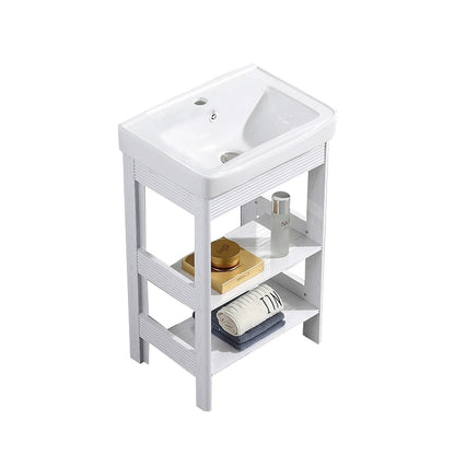 Modern Freestanding Sink Included Sink Vanity in White for Bathroom Bathroom Vanity Door Not Included Clearhalo 'Bathroom Remodel & Bathroom Fixtures' 'Bathroom Vanities' 'bathroom_vanities' 'Home Improvement' 'home_improvement' 'home_improvement_bathroom_vanities' 8052311