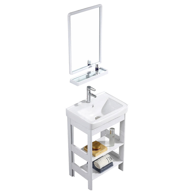 Modern Freestanding Sink Included Sink Vanity in White for Bathroom Vanity & Faucet & Mirrors Door Not Included Clearhalo 'Bathroom Remodel & Bathroom Fixtures' 'Bathroom Vanities' 'bathroom_vanities' 'Home Improvement' 'home_improvement' 'home_improvement_bathroom_vanities' 8052314