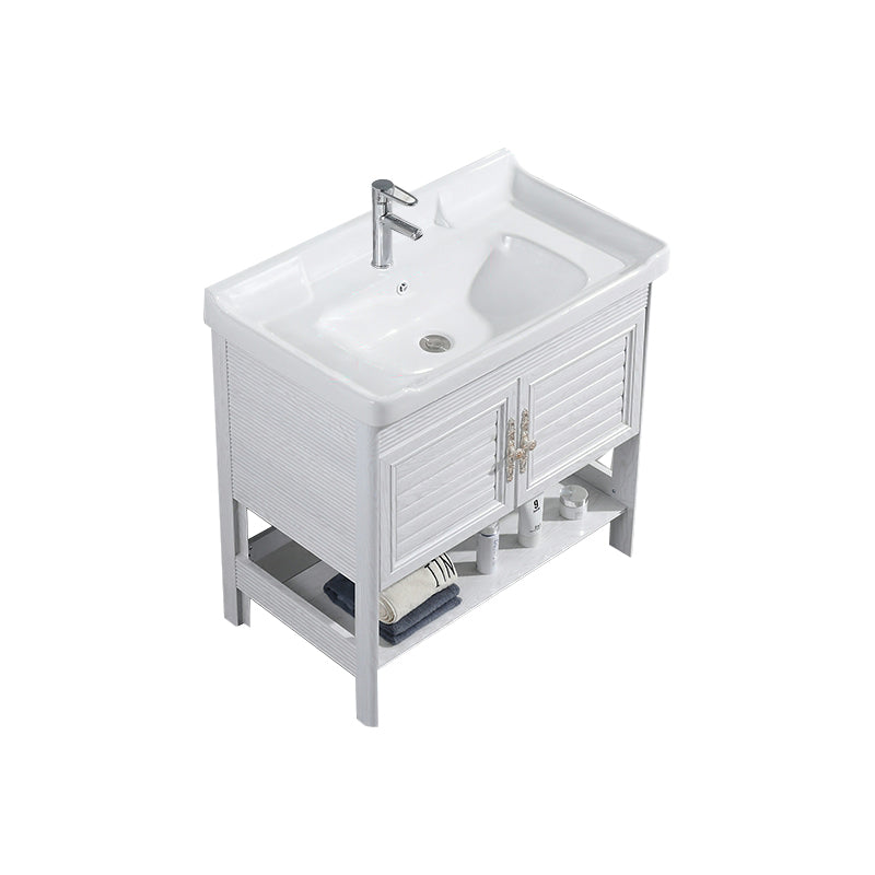 Modern Freestanding Sink Included Sink Vanity in White for Bathroom Vanity & Faucet 2 Clearhalo 'Bathroom Remodel & Bathroom Fixtures' 'Bathroom Vanities' 'bathroom_vanities' 'Home Improvement' 'home_improvement' 'home_improvement_bathroom_vanities' 8052336