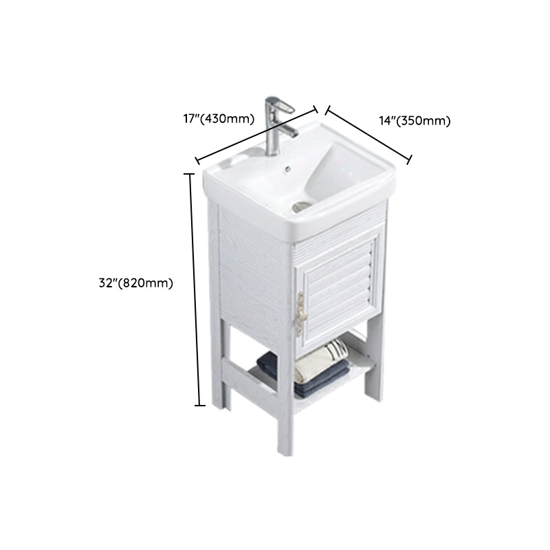 Modern Freestanding Sink Included Sink Vanity in White for Bathroom Clearhalo 'Bathroom Remodel & Bathroom Fixtures' 'Bathroom Vanities' 'bathroom_vanities' 'Home Improvement' 'home_improvement' 'home_improvement_bathroom_vanities' 8052345