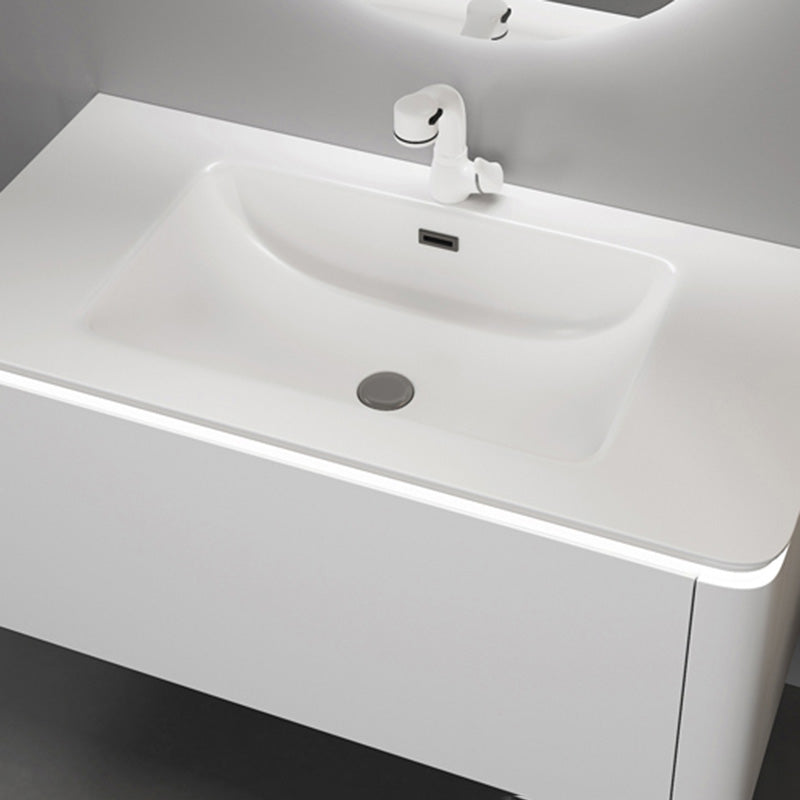 Modern Bathroom Vanity Ceramic Top Wall-Mounted Standalone Cabinet and Shelving Included Clearhalo 'Bathroom Remodel & Bathroom Fixtures' 'Bathroom Vanities' 'bathroom_vanities' 'Home Improvement' 'home_improvement' 'home_improvement_bathroom_vanities' 8061135