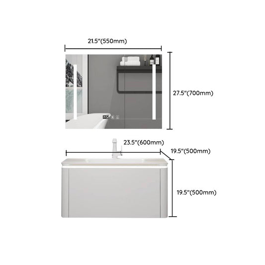 Modern Bathroom Vanity Ceramic Top Wall-Mounted Standalone Cabinet and Shelving Included Clearhalo 'Bathroom Remodel & Bathroom Fixtures' 'Bathroom Vanities' 'bathroom_vanities' 'Home Improvement' 'home_improvement' 'home_improvement_bathroom_vanities' 8061166