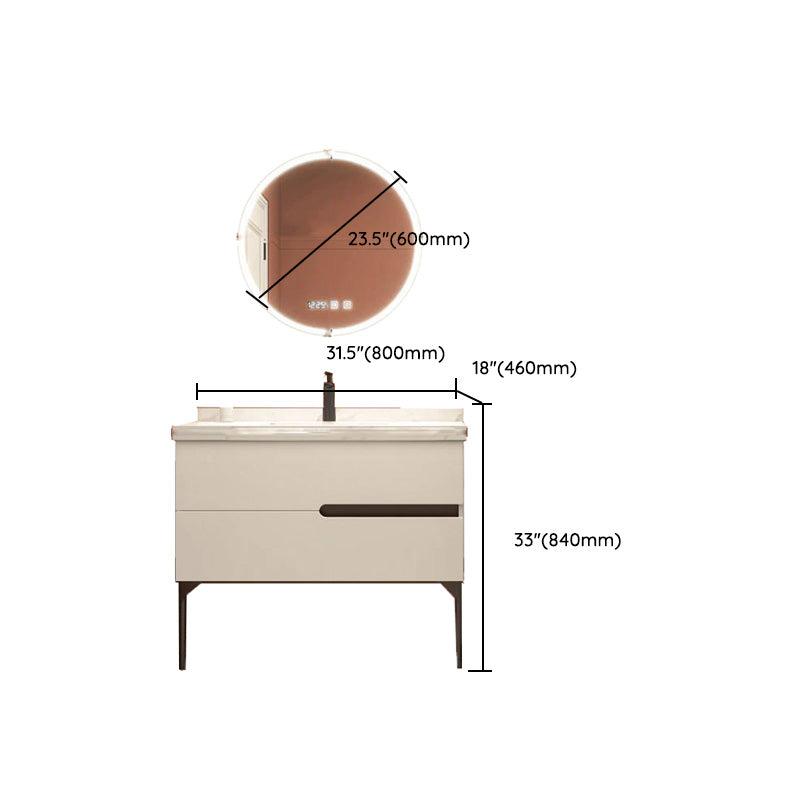 Modern Bathroom Vanity Free-standing Standard Ceramic Top Backsplash Included Clearhalo 'Bathroom Remodel & Bathroom Fixtures' 'Bathroom Vanities' 'bathroom_vanities' 'Home Improvement' 'home_improvement' 'home_improvement_bathroom_vanities' 8075256