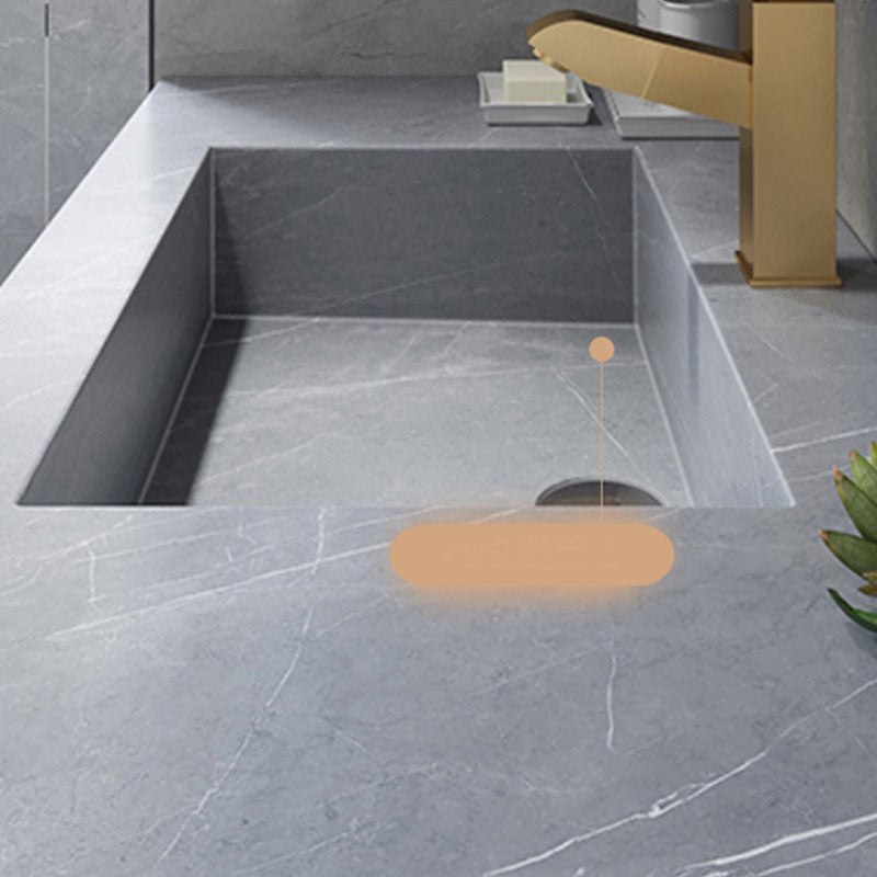 Modern Bathroom Vanity Set Limestone Top with Drawers and Basin Clearhalo 'Bathroom Remodel & Bathroom Fixtures' 'Bathroom Vanities' 'bathroom_vanities' 'Home Improvement' 'home_improvement' 'home_improvement_bathroom_vanities' 8081152