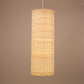 Minimalist Column Hanging Light Bamboo Rattan 1 Head Living Room Ceiling Pendant in Beige Clearhalo 'Ceiling Lights' 'Pendant Lights' 'Pendants' Lighting' 808134