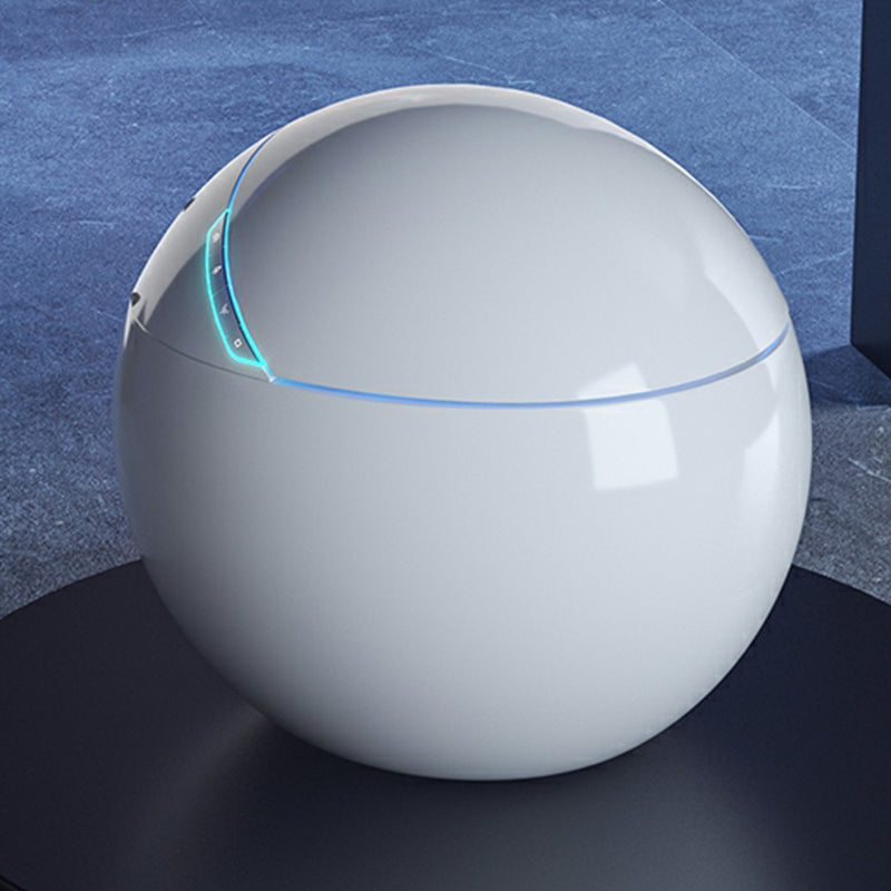 Modern Round Floor Mount Bidet with Water Pressure Control and Heated Seat Automatic Lid Clearhalo 'Bathroom Remodel & Bathroom Fixtures' 'Bidets' 'Home Improvement' 'home_improvement' 'home_improvement_bidets' 'Toilets & Bidets' 8086560