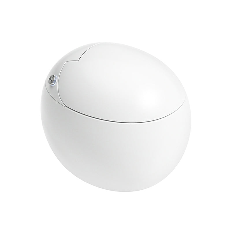 Round Floor Mount Bidet in White Finish with Heated Seat and Water Pressure Control Automatic Lid Clearhalo 'Bathroom Remodel & Bathroom Fixtures' 'Bidets' 'Home Improvement' 'home_improvement' 'home_improvement_bidets' 'Toilets & Bidets' 8086571