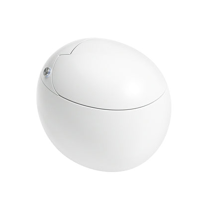 Round Floor Mount Bidet in White Finish with Heated Seat and Water Pressure Control Automatic Lid Clearhalo 'Bathroom Remodel & Bathroom Fixtures' 'Bidets' 'Home Improvement' 'home_improvement' 'home_improvement_bidets' 'Toilets & Bidets' 8086571