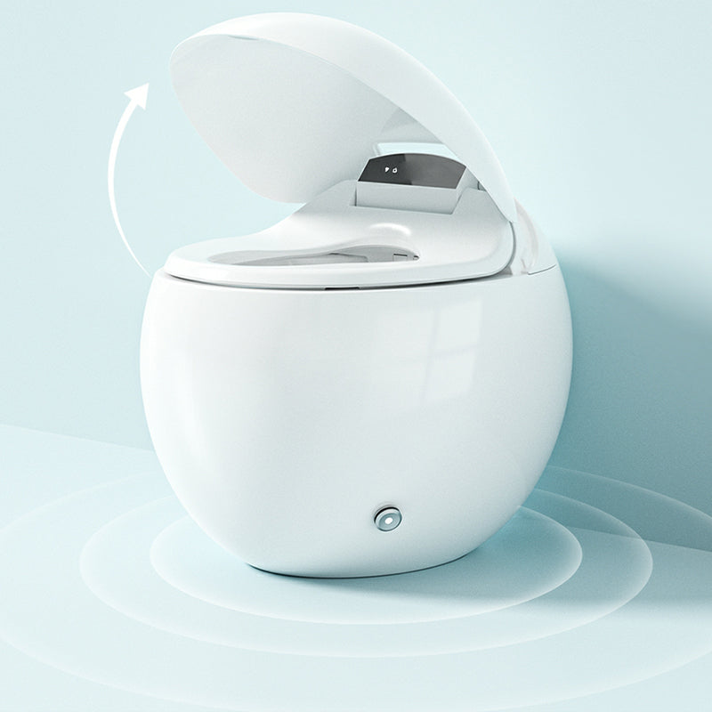 Round Floor Mount Bidet in White Finish with Heated Seat and Water Pressure Control Clearhalo 'Bathroom Remodel & Bathroom Fixtures' 'Bidets' 'Home Improvement' 'home_improvement' 'home_improvement_bidets' 'Toilets & Bidets' 8086572