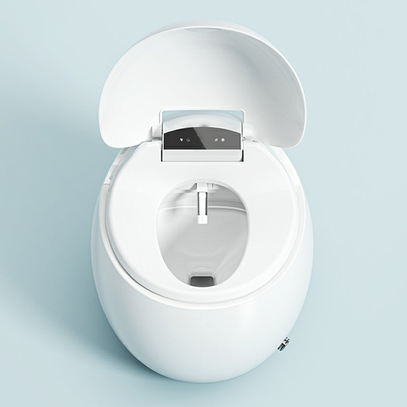 Round Floor Mount Bidet in White Finish with Heated Seat and Water Pressure Control Clearhalo 'Bathroom Remodel & Bathroom Fixtures' 'Bidets' 'Home Improvement' 'home_improvement' 'home_improvement_bidets' 'Toilets & Bidets' 8086573
