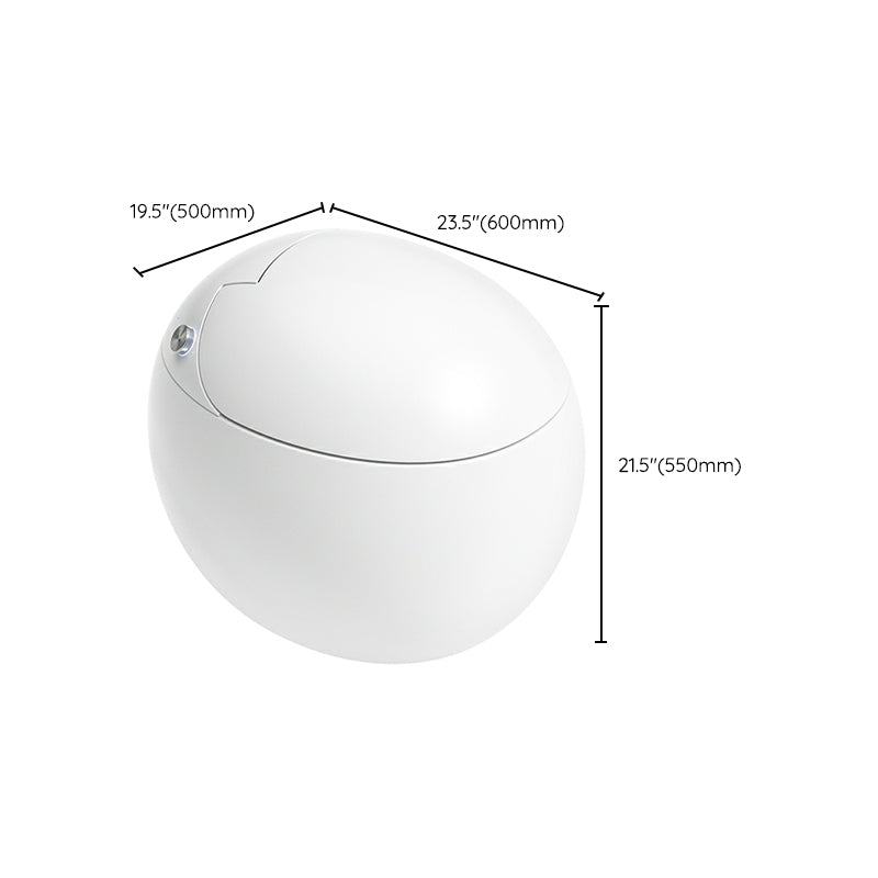 Round Floor Mount Bidet in White Finish with Heated Seat and Water Pressure Control Clearhalo 'Bathroom Remodel & Bathroom Fixtures' 'Bidets' 'Home Improvement' 'home_improvement' 'home_improvement_bidets' 'Toilets & Bidets' 8086581