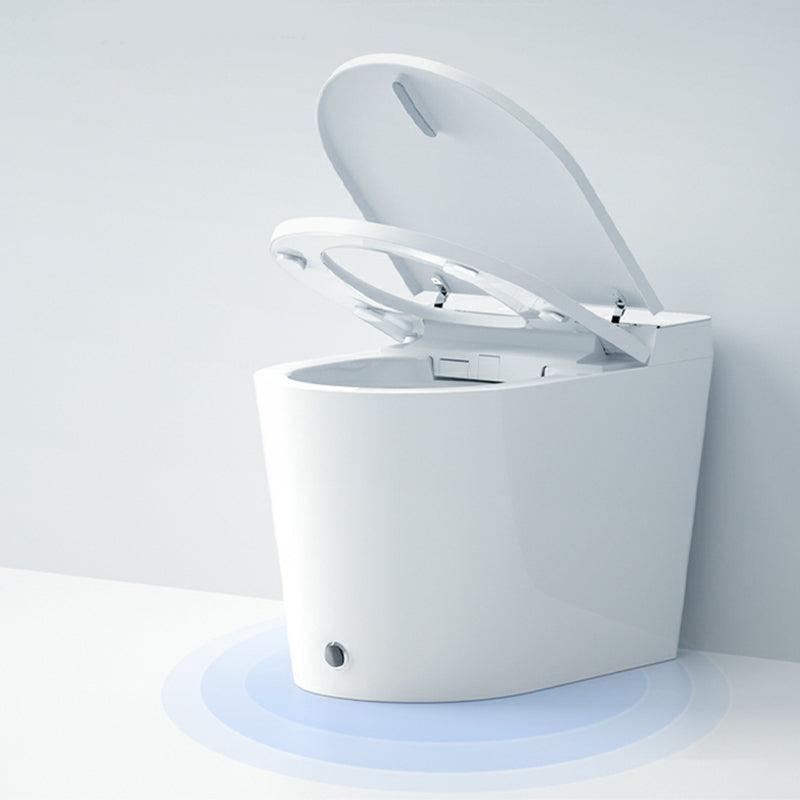 White Elongated Antimicrobial Floor Mount Bidet with Remote Control Included Clearhalo 'Bathroom Remodel & Bathroom Fixtures' 'Bidets' 'Home Improvement' 'home_improvement' 'home_improvement_bidets' 'Toilets & Bidets' 8086608