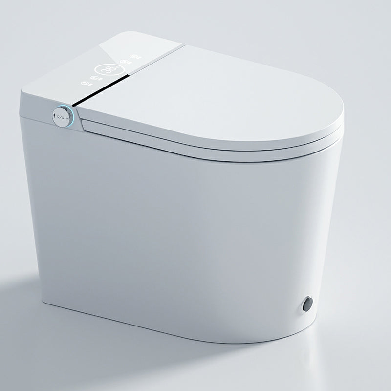 White Elongated Antimicrobial Floor Mount Bidet with Remote Control Included Automatic Lid Clearhalo 'Bathroom Remodel & Bathroom Fixtures' 'Bidets' 'Home Improvement' 'home_improvement' 'home_improvement_bidets' 'Toilets & Bidets' 8086609