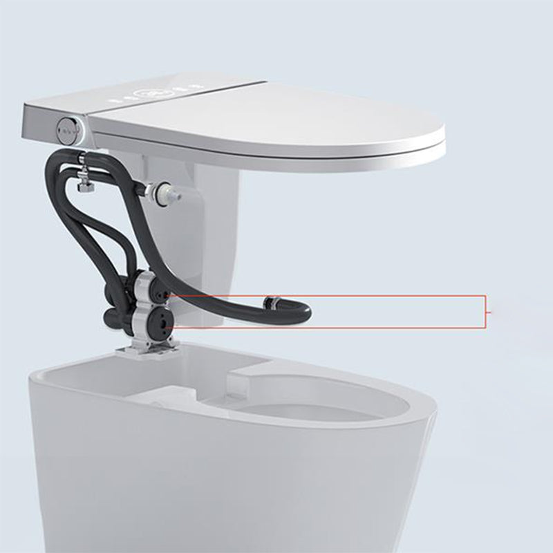 Modern Elongated Ceramic Floor Standing Bidet in White with Heated Seat Clearhalo 'Bathroom Remodel & Bathroom Fixtures' 'Bidets' 'Home Improvement' 'home_improvement' 'home_improvement_bidets' 'Toilets & Bidets' 8086643