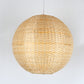 Spherical Pendant Ceiling Light Asian Bamboo 1 Bulb Beige Suspension Lighting for Restaurant Clearhalo 'Ceiling Lights' 'Pendant Lights' 'Pendants' Lighting' 809102