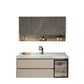 Single Sink Bathroom Vanity Set White 2 Drawers Wall-Mounted Wood Frame Rectangular 47"L x 20"W x 19"H Clearhalo 'Bathroom Remodel & Bathroom Fixtures' 'Bathroom Vanities' 'bathroom_vanities' 'Home Improvement' 'home_improvement' 'home_improvement_bathroom_vanities' 8092226