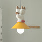 Yellow Animals Hanging Lamp Kit Cartoon Single Bulb Resin Pendant Lighting with Conic Shade Clearhalo 'Ceiling Lights' 'Pendant Lights' 'Pendants' Lighting' 809877