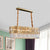 Elongated Dining Table Island Pendant Contemporary Crystal 10-Light Gold Hanging Light Fixture Gold Clearhalo 'Ceiling Lights' 'Island Lights' Lighting' 810070