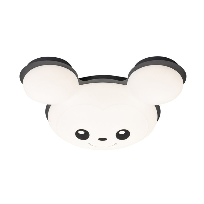 Mouse Head Acrylic Ceiling Flush Cartoon Grey/Yellow/Blue LED Flush Mount Lighting Fixture for Bedroom Clearhalo 'Ceiling Lights' 'Close To Ceiling Lights' 'Close to ceiling' 'Flush mount' Lighting' 810330