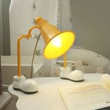 Trumpet Reading Book Light Kids Metal Single Bulb Yellow Study Lamp with Shoes Base Yellow Clearhalo 'Lamps' 'Table Lamps' Lighting' 810503