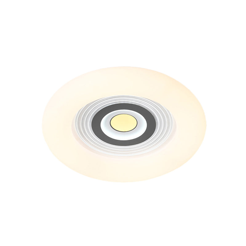 Acrylic Donut Ceiling Light Fixture Contemporary Led Flushmount Lighting in White Clearhalo 'Ceiling Lights' 'Close To Ceiling Lights' 'Close to ceiling' 'Flush mount' Lighting' 811022