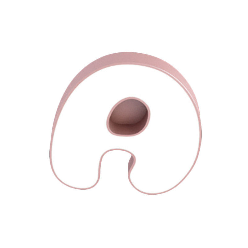 Led Kids Bedroom Close to Ceiling Light Cartoon White Flush Light with A/B/D-Letter Acrylic Shade Clearhalo 'Ceiling Lights' 'Close To Ceiling Lights' 'Close to ceiling' 'Flush mount' Lighting' 811453