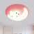 Crescent and Rabbit/Cat Flush Mount Lamp Kids Acrylic Child Room LED Ceiling Light Fixture in Pink/Blue Pink A Clearhalo 'Ceiling Lights' 'Close To Ceiling Lights' 'Close to ceiling' 'Flush mount' 'Industrial Flush Mount' Lighting' 812772