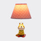 1 Head Study Room Reading Light Cartoon Red/Yellow Task Lamp with Dog Resin Base with Spots Fabric Shade Clearhalo 'Lamps' 'Table Lamps' Lighting' 813457