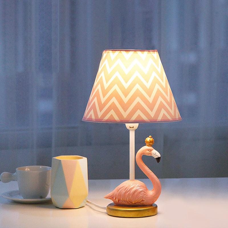 Flamingo Reading Light Cartoon Resin 1 Head Bedroom Nightstand Lamp in Pink, 7.5"/10" Height Clearhalo 'Lamps' 'Table Lamps' Lighting' 813485