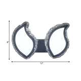 Leaf Bedroom Wall Mounted Light Modern Clear Crystal LED Chrome Finish Surface Wall Sconce Clearhalo 'Modern wall lights' 'Modern' 'Wall Lamps & Sconces' 'Wall Lights' Lighting' 813739