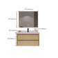 Wood Frame Bathroom Vanity Rectangular 2 Drawers Wall-Mounted Single Sink with Door Clearhalo 'Bathroom Remodel & Bathroom Fixtures' 'Bathroom Vanities' 'bathroom_vanities' 'Home Improvement' 'home_improvement' 'home_improvement_bathroom_vanities' 8141841