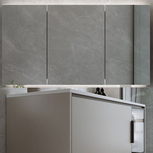 Modern Bathroom Sink Vanity Stainless Steel Wall-Mounted with Soft Close Door Clearhalo 'Bathroom Remodel & Bathroom Fixtures' 'Bathroom Vanities' 'bathroom_vanities' 'Home Improvement' 'home_improvement' 'home_improvement_bathroom_vanities' 8141945
