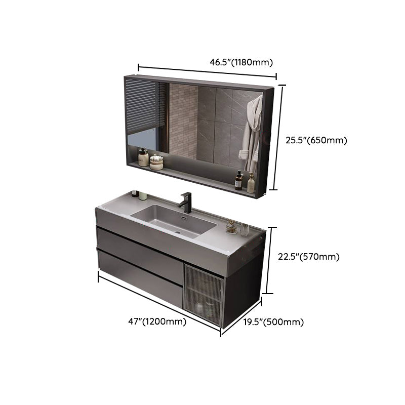 Overflow Bathroom Vanity Stone Mirror Waterproof Wall Mount Single Sink with 2 Drawers Clearhalo 'Bathroom Remodel & Bathroom Fixtures' 'Bathroom Vanities' 'bathroom_vanities' 'Home Improvement' 'home_improvement' 'home_improvement_bathroom_vanities' 8142028