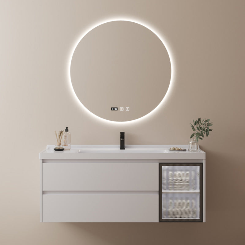 Modern Space Saver Vanity Wall Mount Ceramic Top Backsplash Included Clearhalo 'Bathroom Remodel & Bathroom Fixtures' 'Bathroom Vanities' 'bathroom_vanities' 'Home Improvement' 'home_improvement' 'home_improvement_bathroom_vanities' 8142062