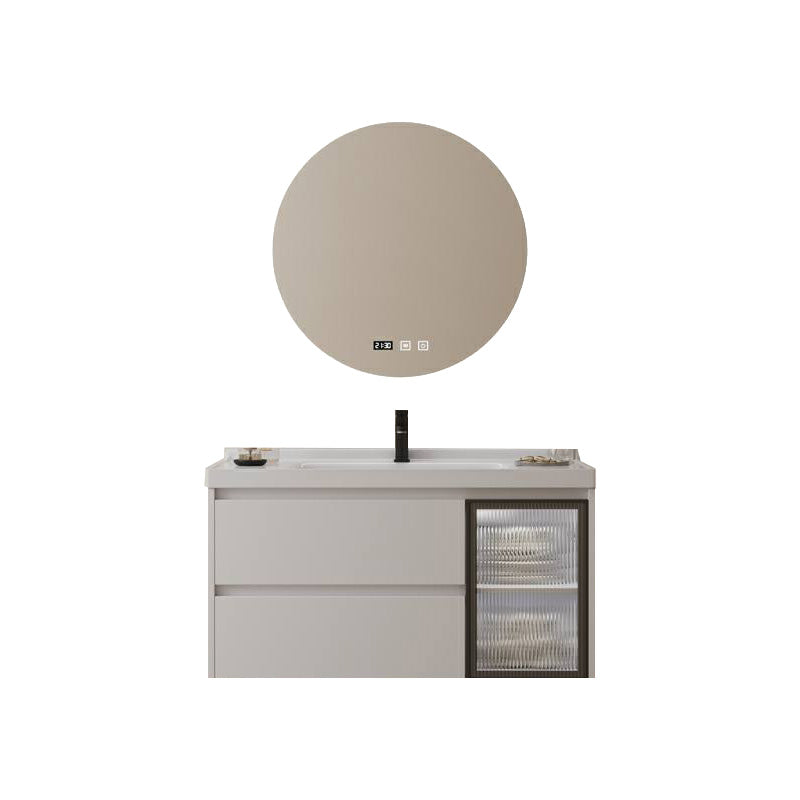 Modern Space Saver Vanity Wall Mount Ceramic Top Backsplash Included Vanity & Faucet & Mirrors 36"L x 20"W x 20"H Smart Control Included Clearhalo 'Bathroom Remodel & Bathroom Fixtures' 'Bathroom Vanities' 'bathroom_vanities' 'Home Improvement' 'home_improvement' 'home_improvement_bathroom_vanities' 8142070