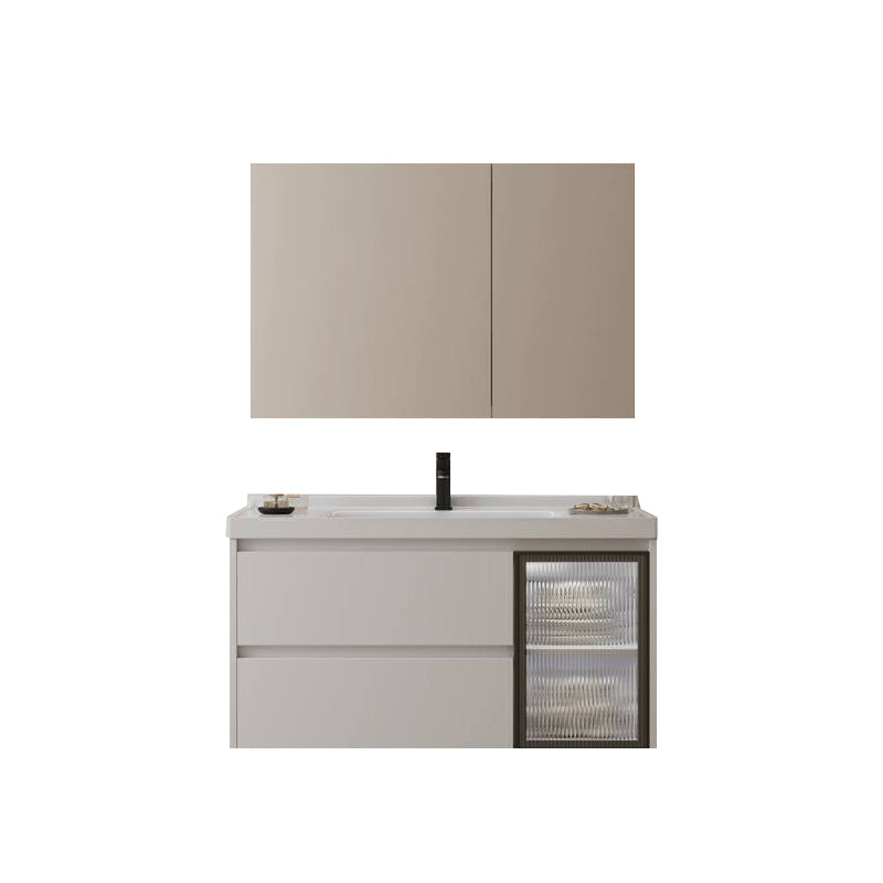 Modern Space Saver Vanity Wall Mount Ceramic Top Backsplash Included Vanity & Faucet & Mirror Cabinet 36"L x 20"W x 20"H Smart Control Not Included Clearhalo 'Bathroom Remodel & Bathroom Fixtures' 'Bathroom Vanities' 'bathroom_vanities' 'Home Improvement' 'home_improvement' 'home_improvement_bathroom_vanities' 8142074