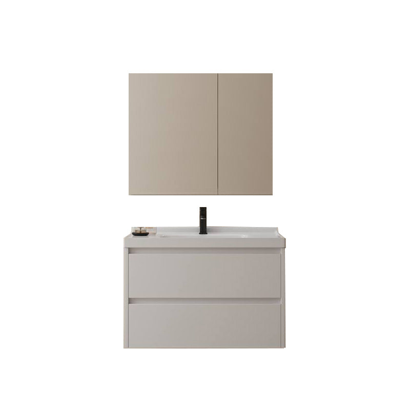 Modern Space Saver Vanity Wall Mount Ceramic Top Backsplash Included Vanity & Faucet & Mirror Cabinet 24"L x 20"W x 20"H Smart Control Not Included Clearhalo 'Bathroom Remodel & Bathroom Fixtures' 'Bathroom Vanities' 'bathroom_vanities' 'Home Improvement' 'home_improvement' 'home_improvement_bathroom_vanities' 8142080