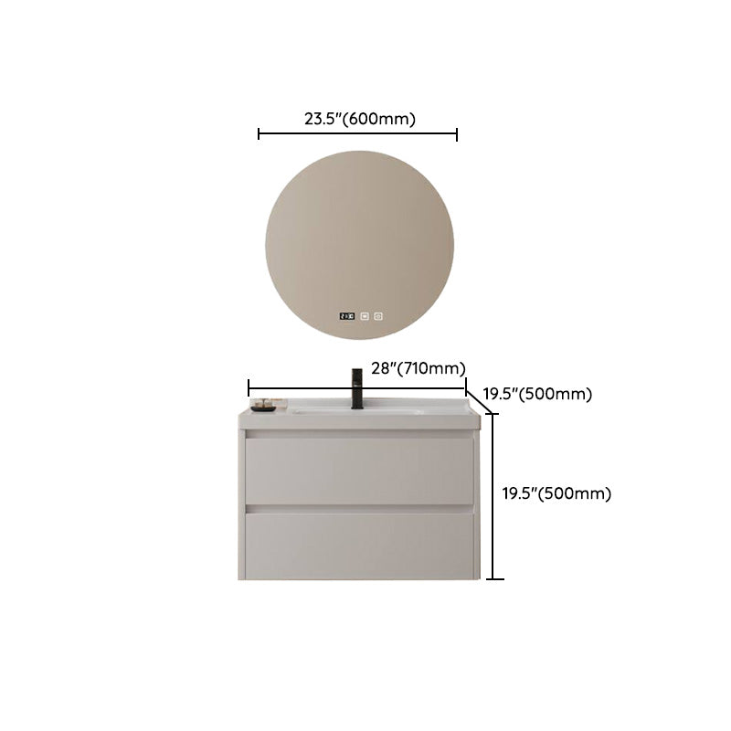 Modern Space Saver Vanity Wall Mount Ceramic Top Backsplash Included Clearhalo 'Bathroom Remodel & Bathroom Fixtures' 'Bathroom Vanities' 'bathroom_vanities' 'Home Improvement' 'home_improvement' 'home_improvement_bathroom_vanities' 8142091