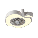 Apple Baby Room Ceiling Fan Lighting Acrylic Kids 21" Wide LED Semi Flush Mount Fixture with Front Grille in Pink/Black/White Clearhalo 'Ceiling Fans with Lights' 'Ceiling Fans' 'Kids Ceiling Fans' 'Kids' Lighting' 814476